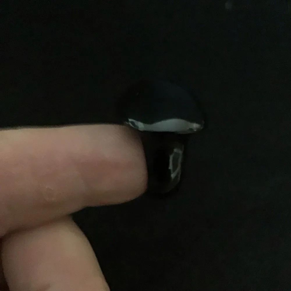 Ring vintage black Lucite dome Style Size 6